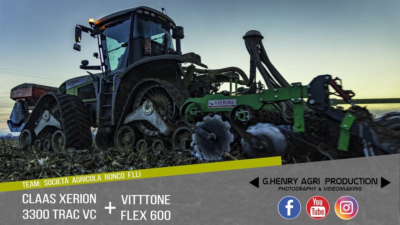 Claas Xerion 3300 TRAC VC + Flex VITTONE 600| Team Soc. Agr. RONCO F.LLI