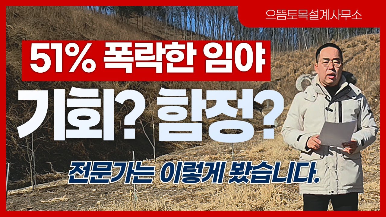 51% 폭락 임야 (6억2천⇒3억4백) 잘못사면 돈만 묶입니다!