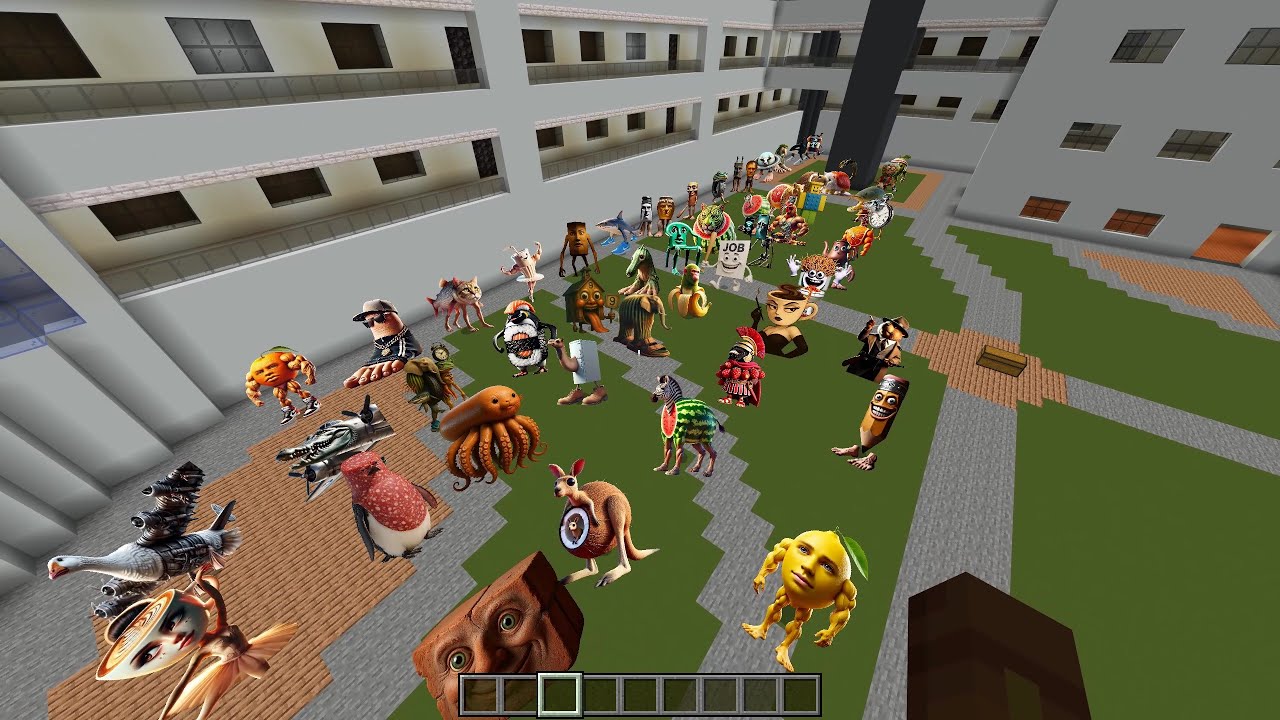 ALL Cursed Brainrot Nextbot in GMOD Liminal Hotel Minecraft PE MOD