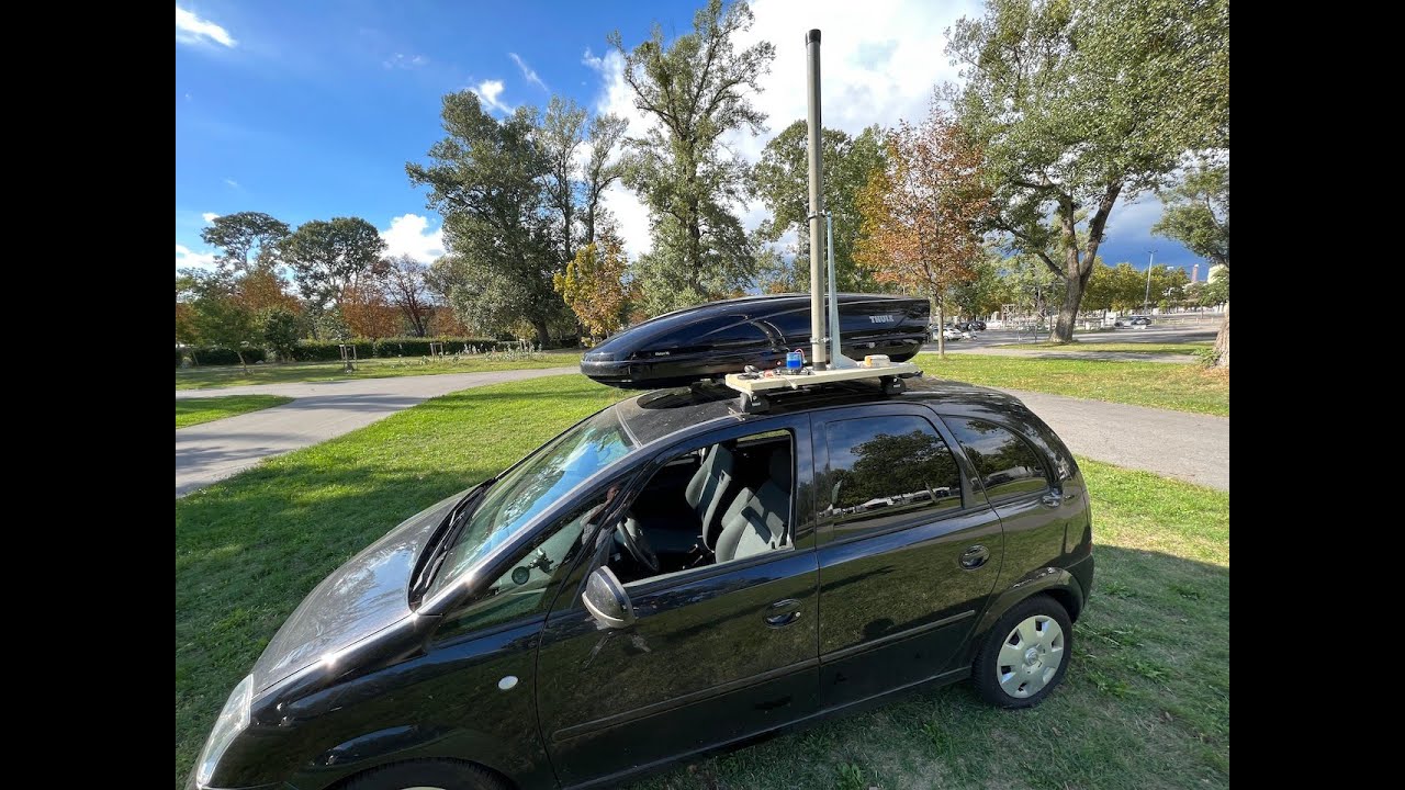12,5m GFK-Mast am Autodach