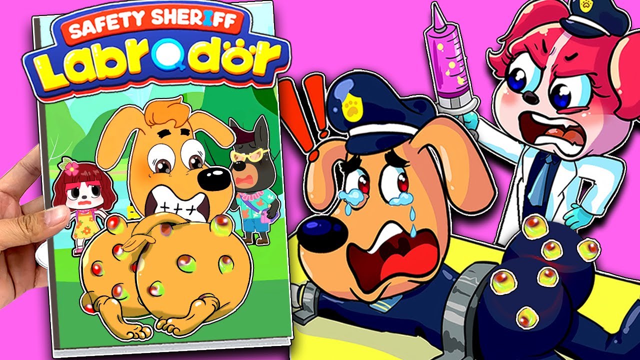 Oh no! Labrador has butt acne | Make Quiet Book Sheriff Labrador ❤️DIY Paper