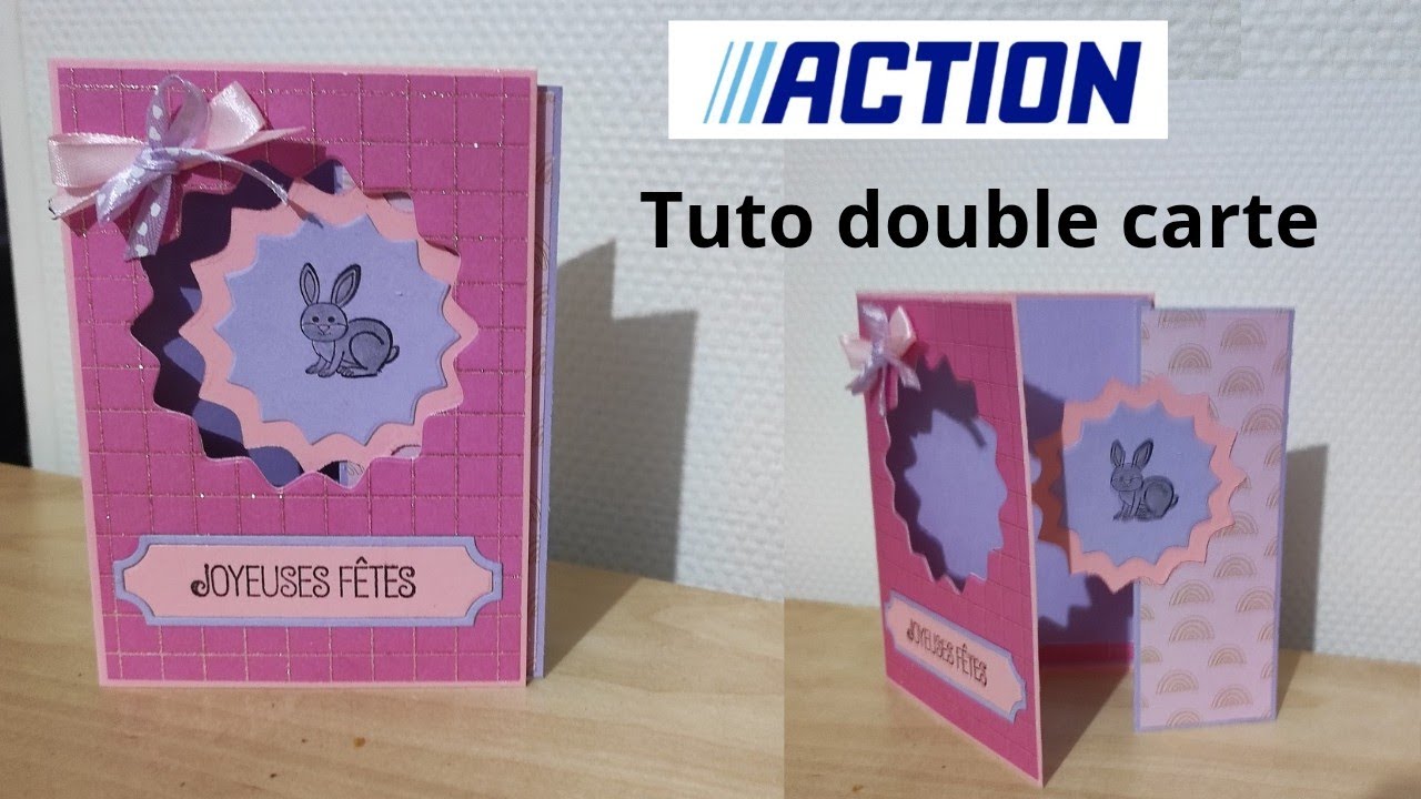 Tuto carte double #diy #scrap #scrapbooking #tuto
