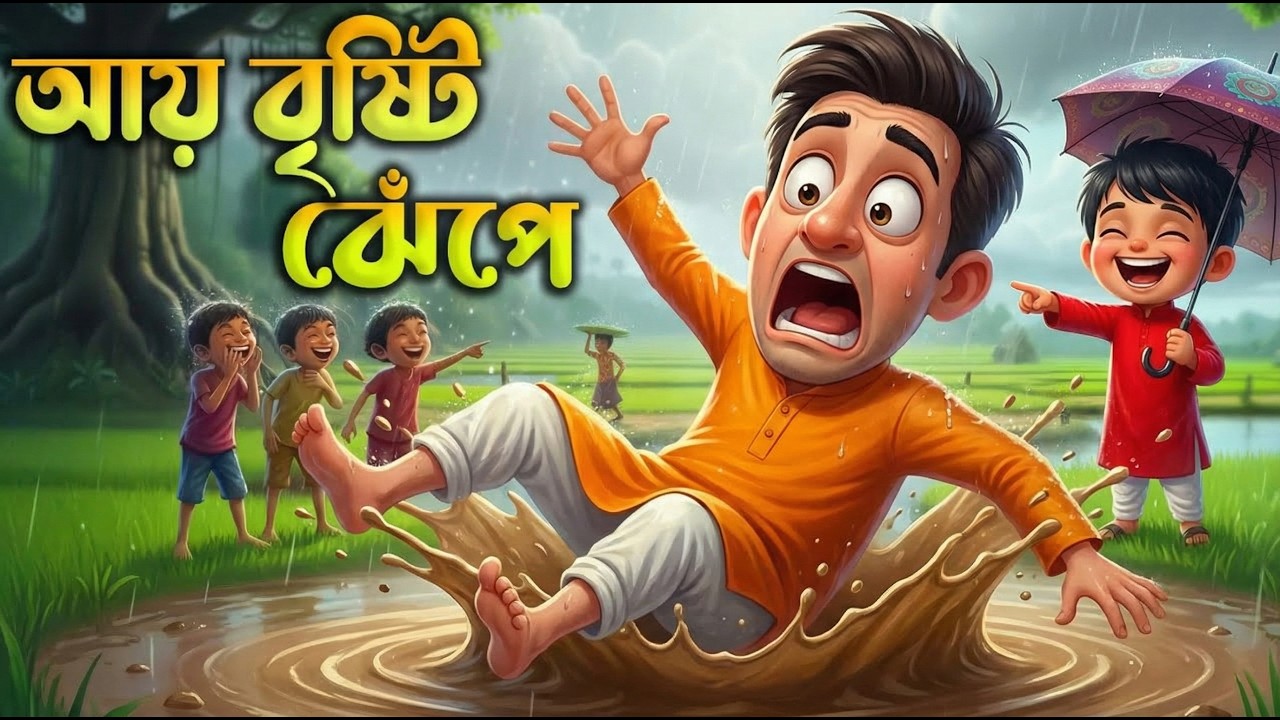 Aye bristi jhepe | Dhan Debo Mepe | Nursery Rhyme | Bengali Rhymes | Shishu Mela