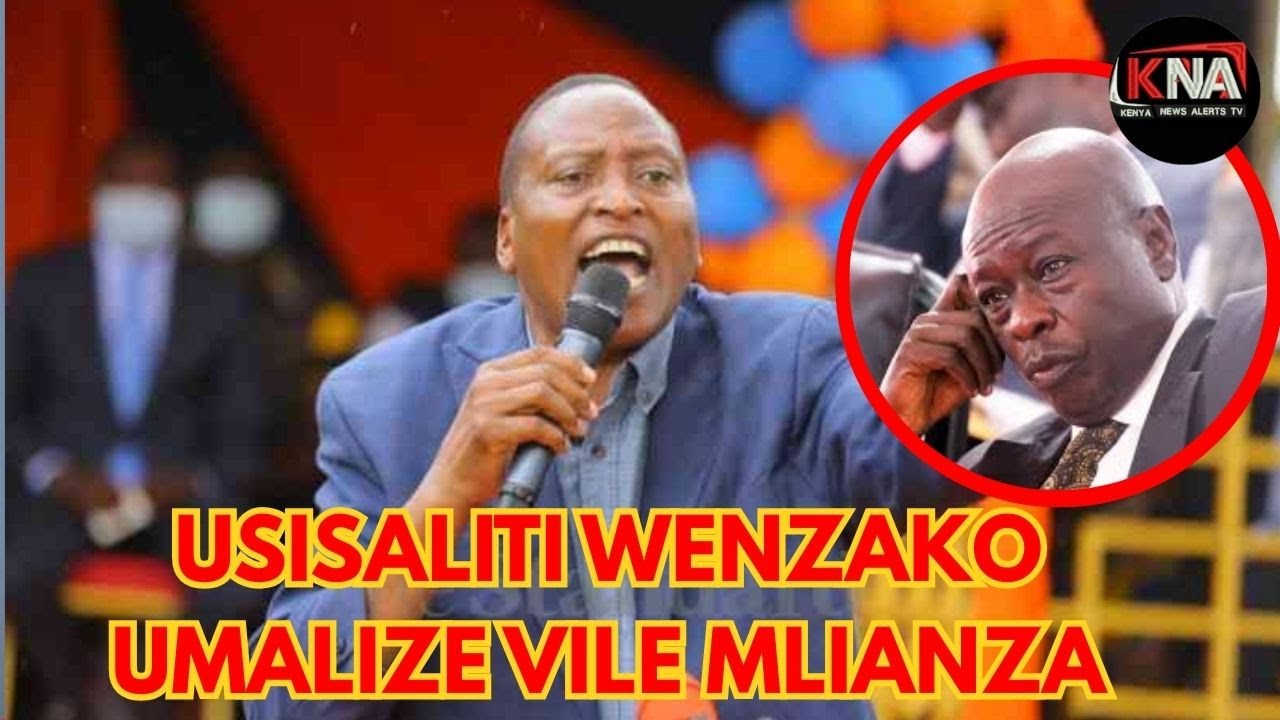 WEWE GACHAGUA USIFIKE NJIANI USALITI WENZAKO TUNATAKA KUONA TUKIENDA BARABARA MOJA