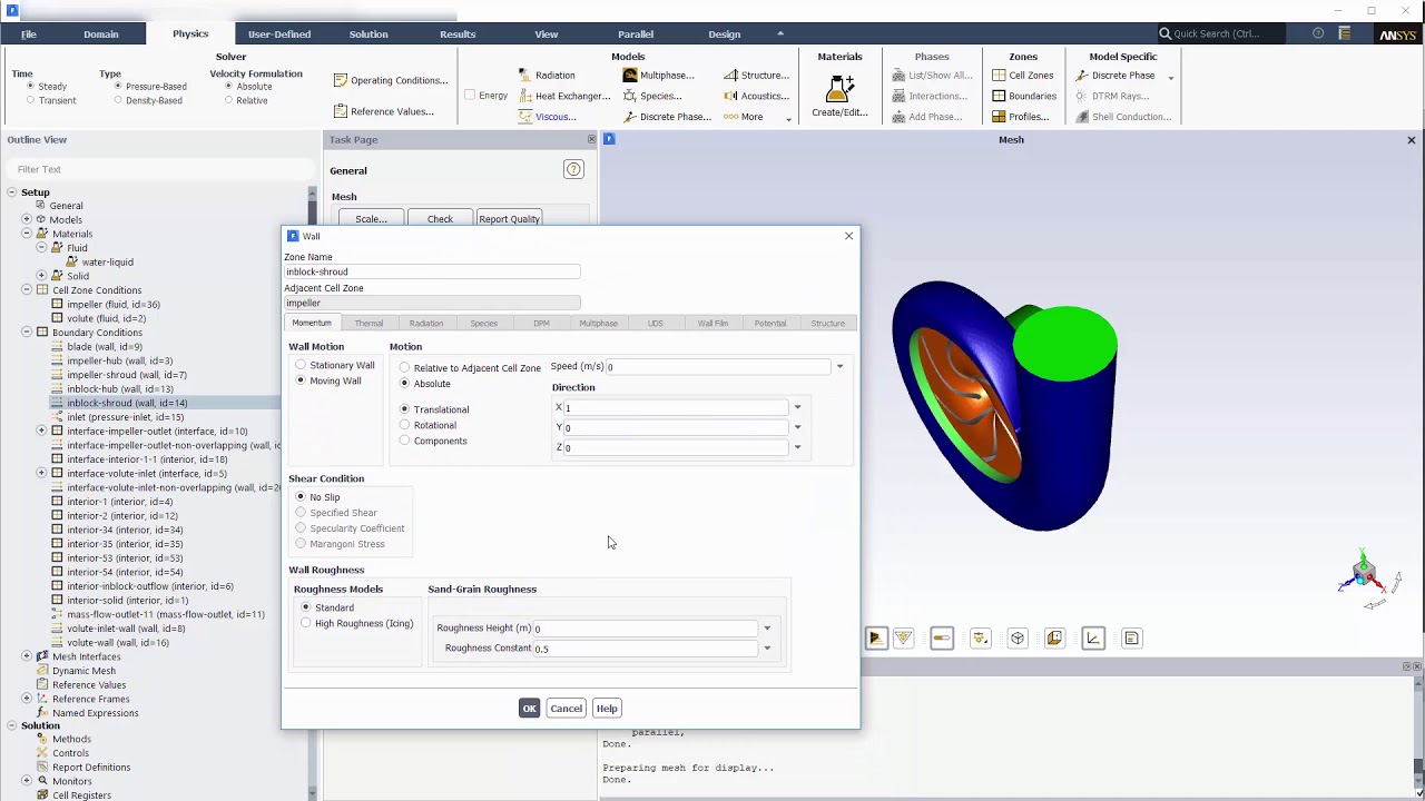 ANSYS Fluent: Evaluating the Performance of a Centrifugal Pump with a Volute