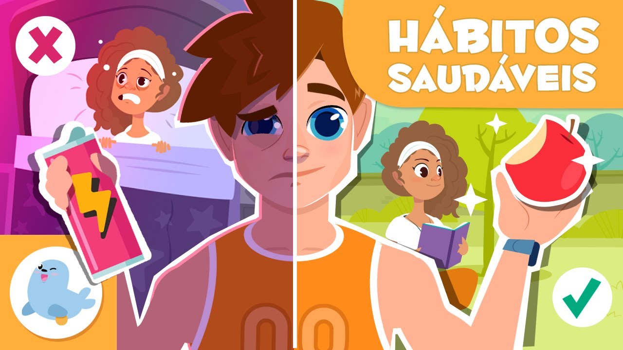 HÁBITOS SAUDÁVEIS para adolescentes e crianças 🏃🏻‍♂️🍏 Aprenda a se cuidar ❤️