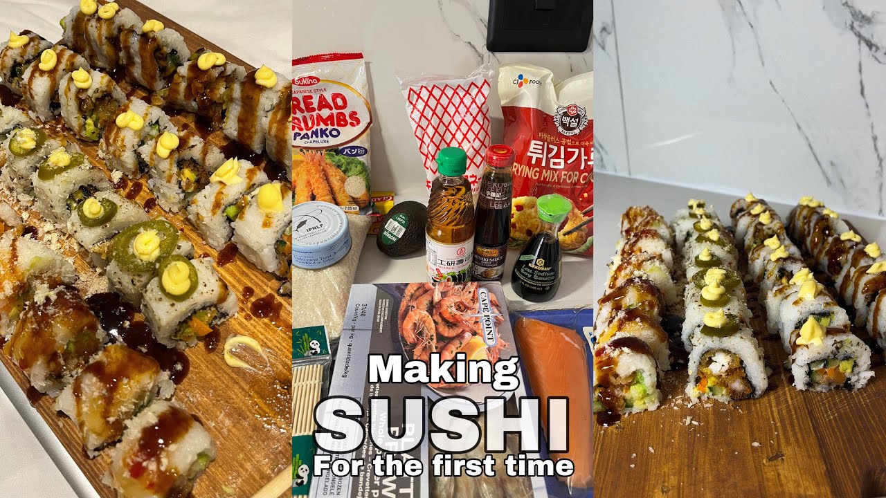 Sakhy Cooks Ep1: Making Sushi for the First Time! 🍣