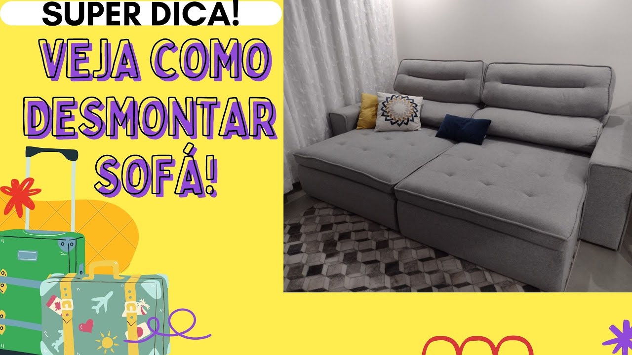 How to dismantle retractable couch - Como desmontar SOFÁ RETRATIL! #comodesmontarsofáretrátil