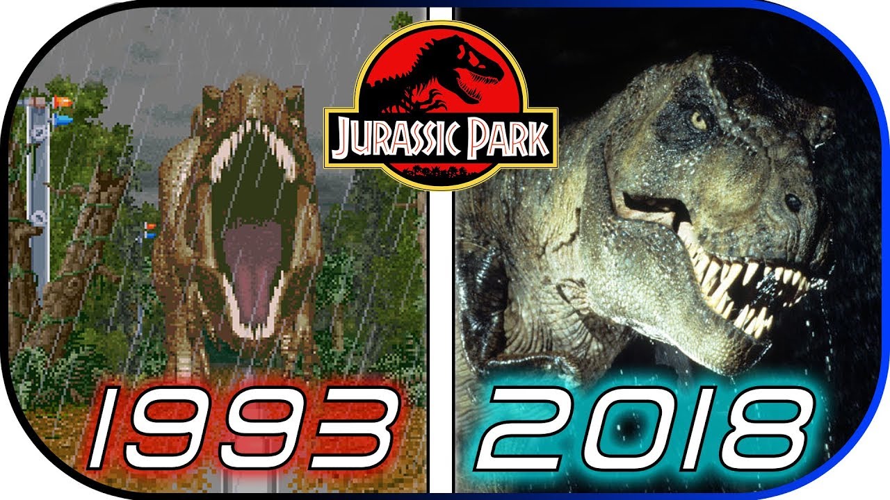 EVOLUTION of JURASSIC PARK Games in 5 minutes (1993 - 2018) gameplay & graphic world