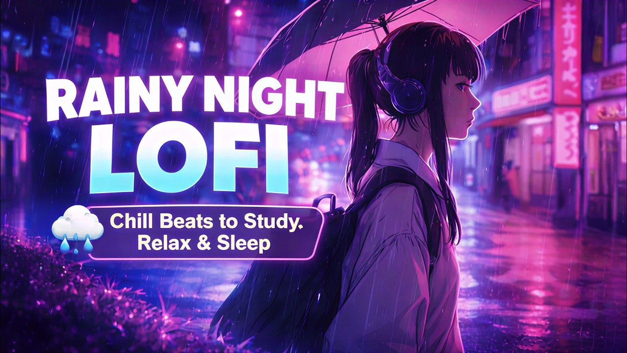 Rainy Night Lofi 🌧️ Chill Beats to Study, Relax & Sleep