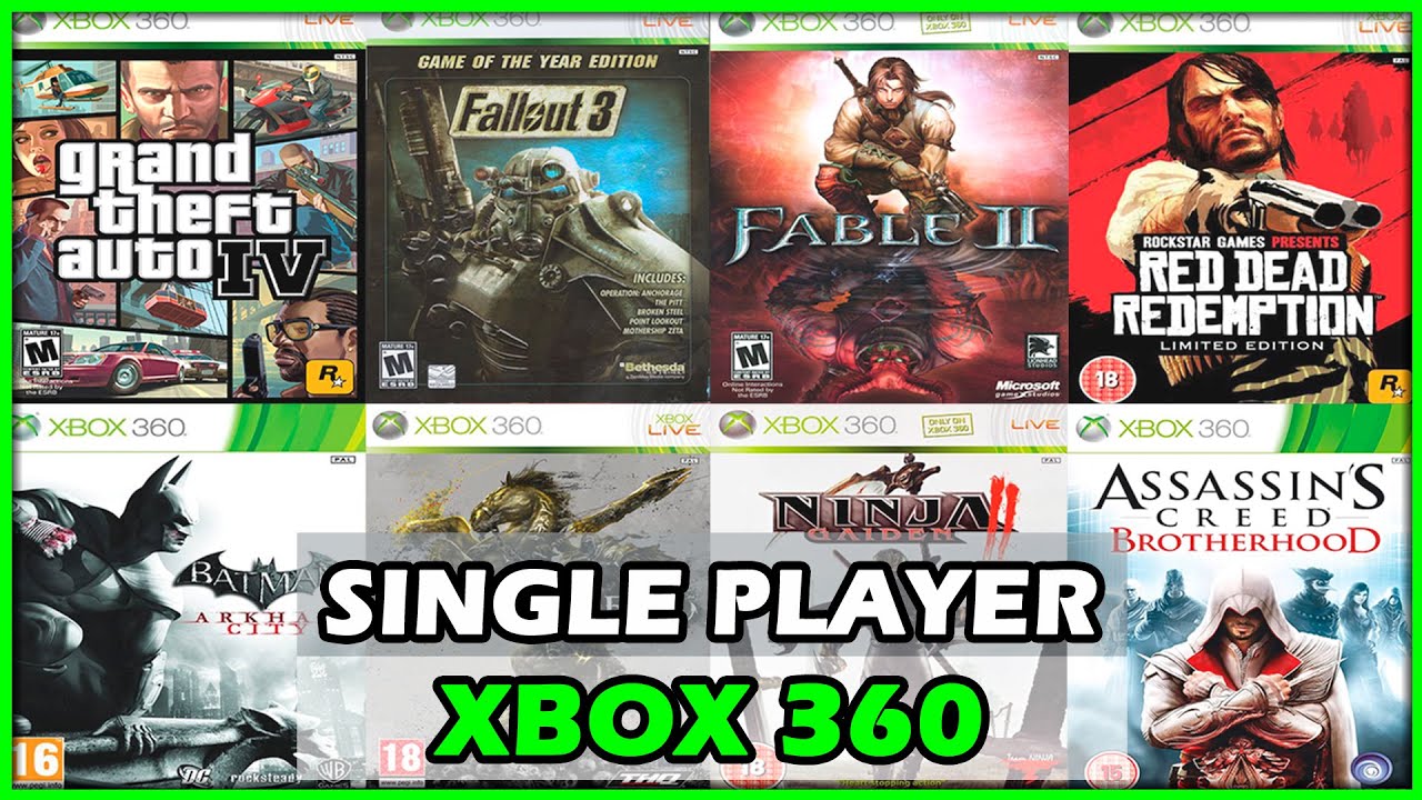 THE 40 BEST XBOX 360 SINGLE PLAYER GAMES  || XBOX 360 GAMES