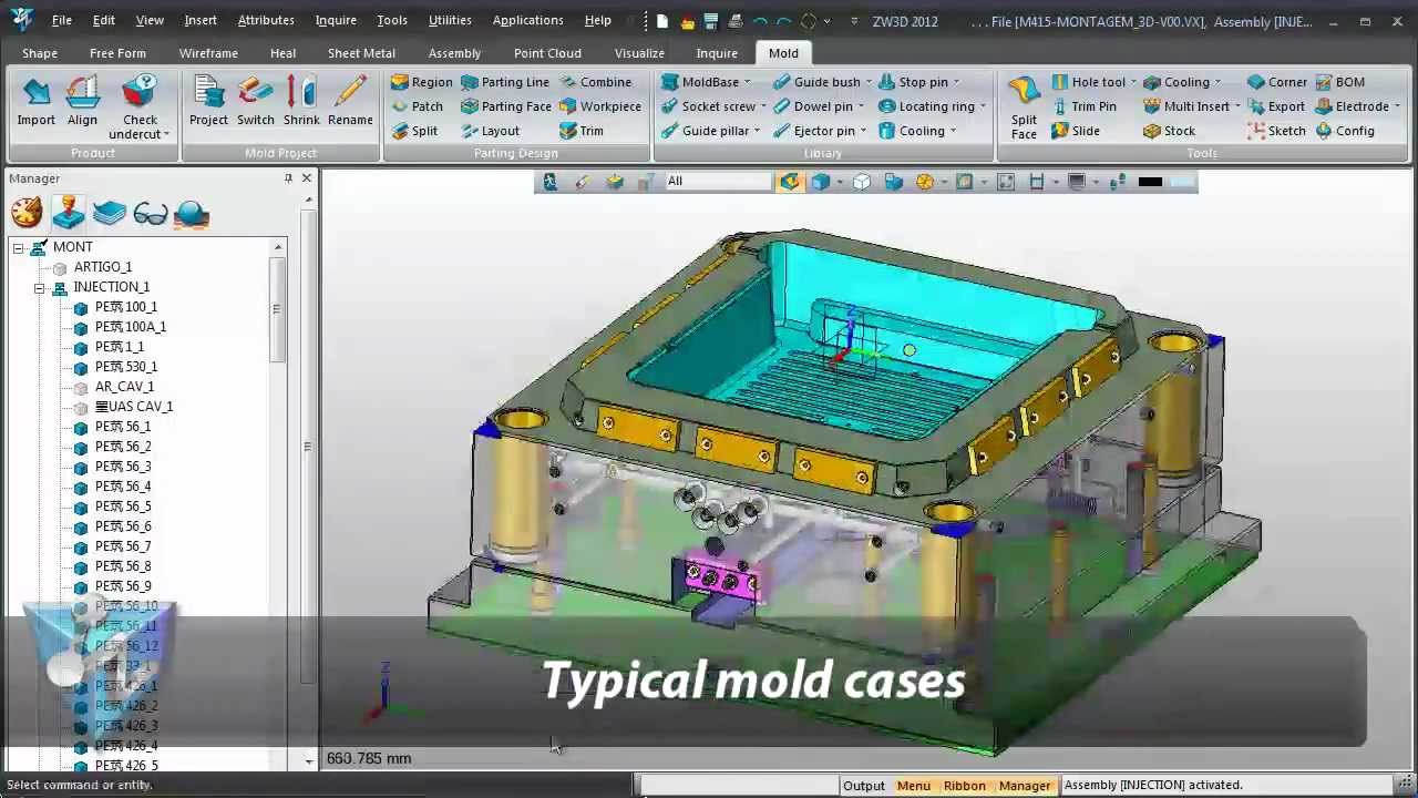 Easily Get Molds Designed - ZW3D 2012 CAD/CAM SP2