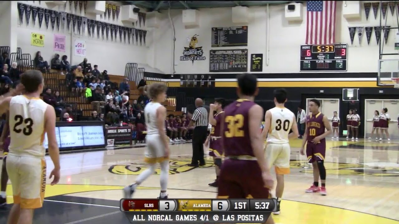 San Lorenzo vs Alameda High School Boys Basketball LIVE upload 1/26/18