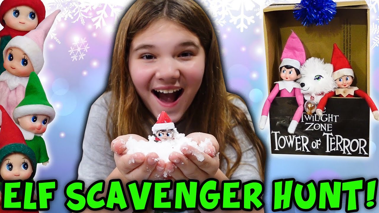 Elf on the Shelf Scavenger Hunt With Ellie Sparkle! Elf On The Shelf Family Recreate Disney Ride