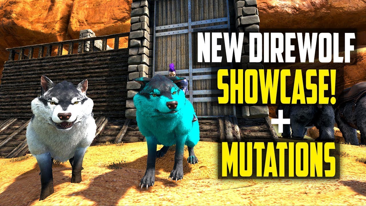 DIREWOLF TLC UPDATE SHOWCASE! NEW DIREWOLF MODEL MUTATIONS AND BREEDING PEN! Ark Survival Evolved