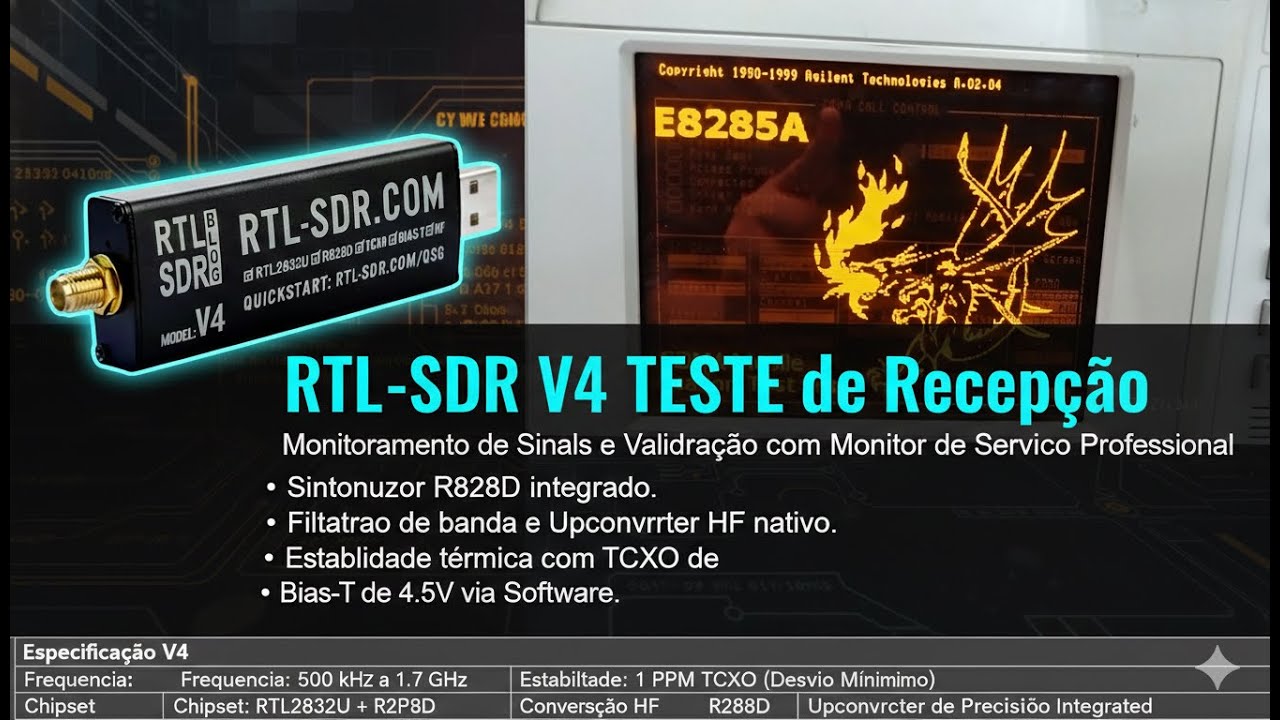 Receptor radio HF VHF UHF - RTL-SDR V4