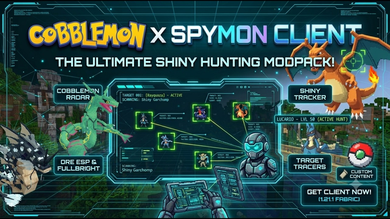 The Ultimate Cobblemon PokeRadar & Shiny Tracker! (SpyMon Client)