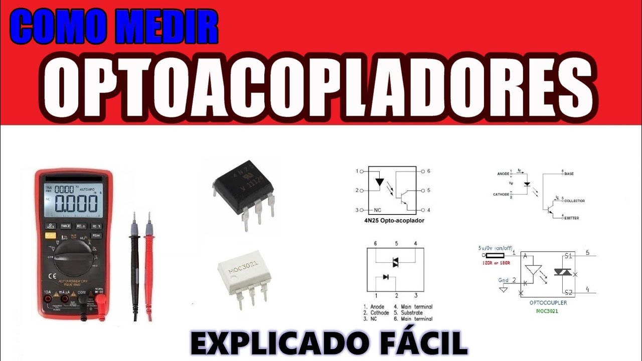 ✅ COMO MEDIR OPTOACOPLADORES de CUALQUIER TIPO - NUNCA la ELECTRONICA fue TAN FACIL DE APRENDER