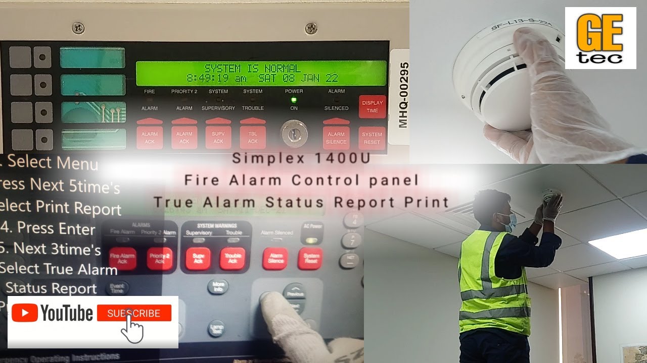 Simplex-4100U / Fire Alarm System / How to Print True Alarm Status Report
