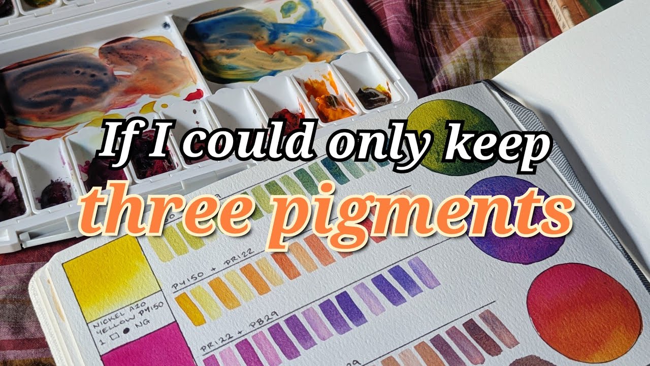 Only 3 watercolour pigments forever?! A desert-island art challenge #onlyTHREEpigments