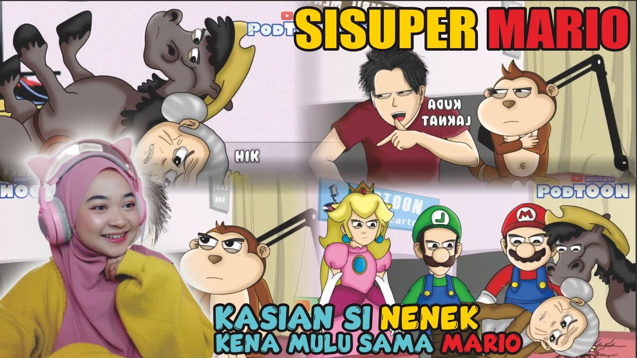 SI SUPER MARIO BROSS ISENG BANGET !!! Maya Nadia Reaction Animasi PODTOON