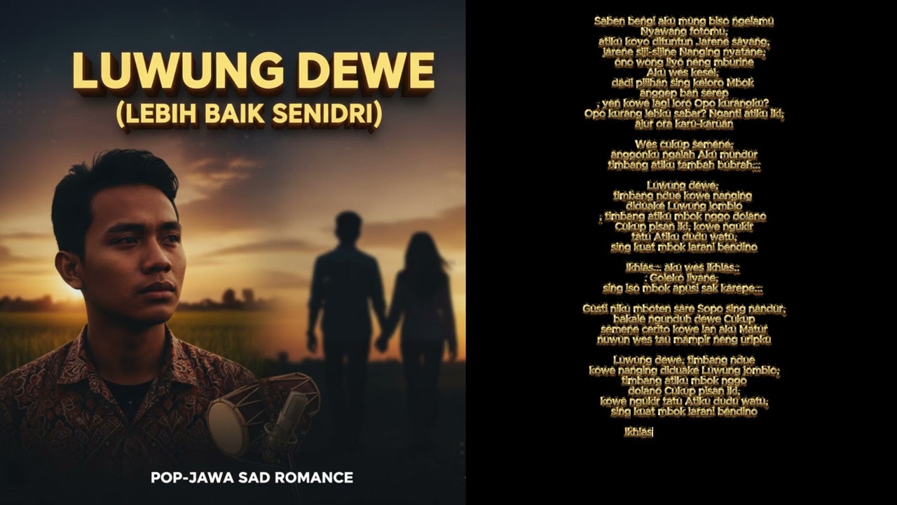LUWUNG DEWE (Lebih Baik Sendiri) | Lagu Pop Jawa Dangdut Terbaru 2026