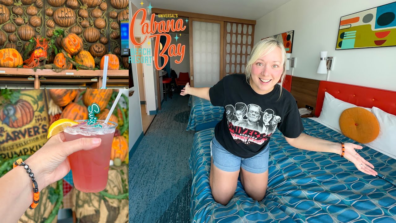 Staying at Universal's Cabana Bay During Halloween Horror Nights! Room & Resort Tour, Lazy River