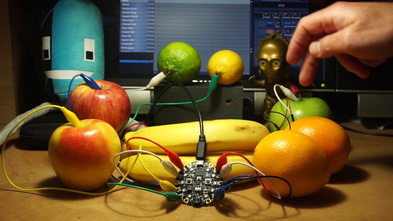 Adafruit Circuit Playground USB MIDI Fruit Drums