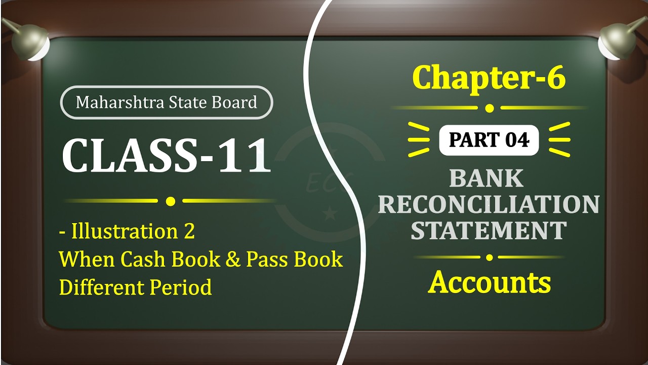11th Accounts HSC | Chapter - 6 Bank Reconciliation Statement (BRS) | Part 04 | Illustration2(Hindi)