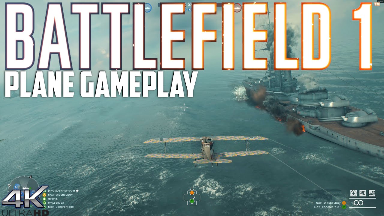 Battlefield 1 Plane Gameplay | 4K