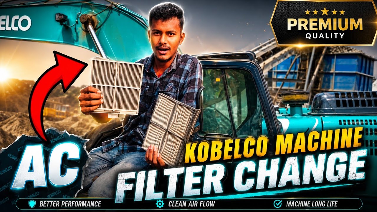 KOBELCO MACHINE🔥 Ka AC FILTER Change! #acfilter #kobelco #maintenance#20