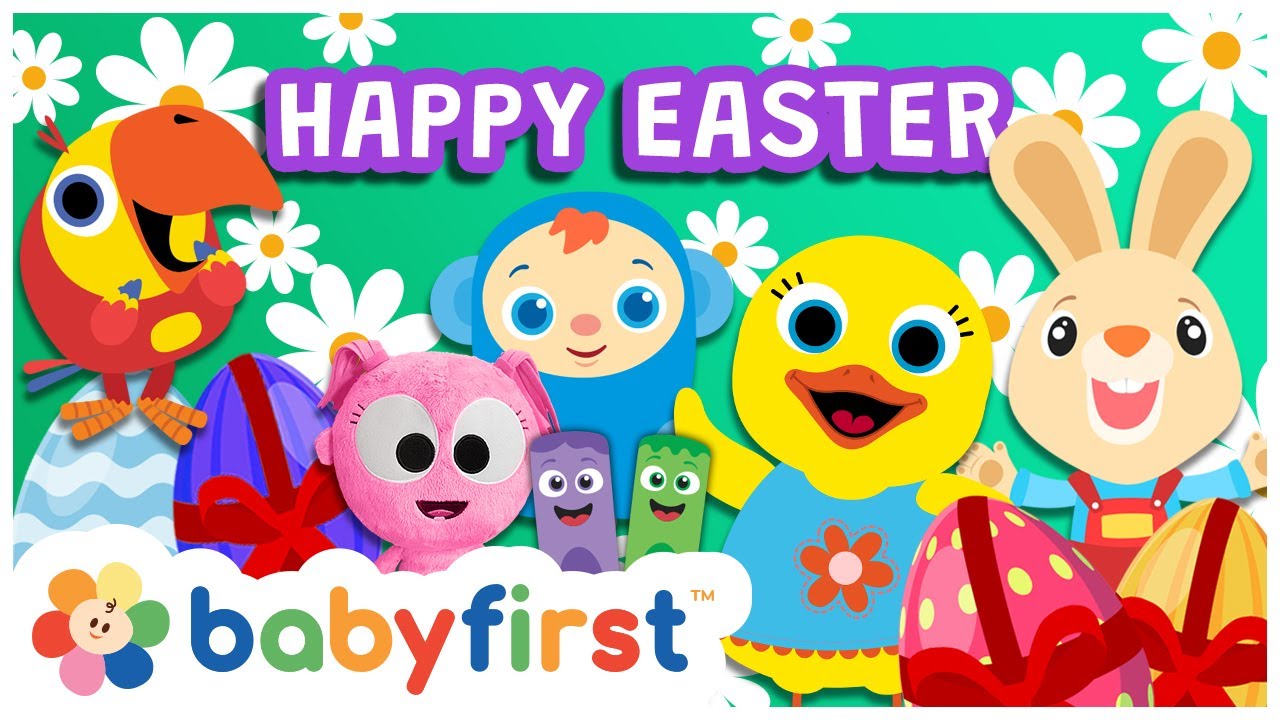 Easter Party 2025 | Special Easter for Kids | Surprise Eggs & Songs w Larry & Friends | BabyFirst TV