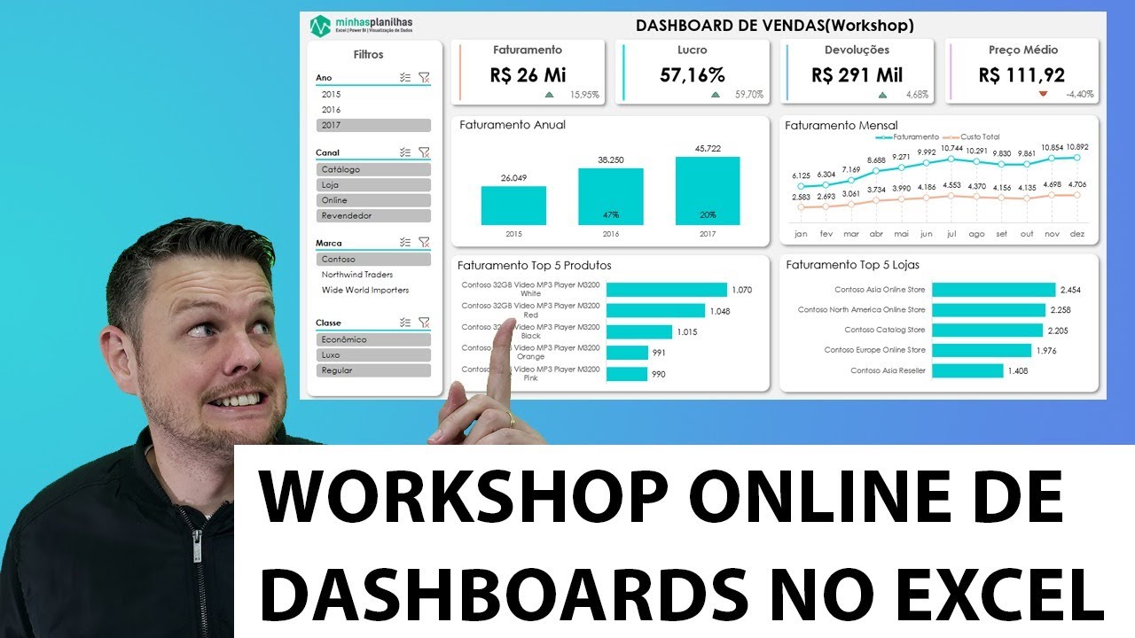 Dia 1 do 2º Workshop Dashboards no Excel