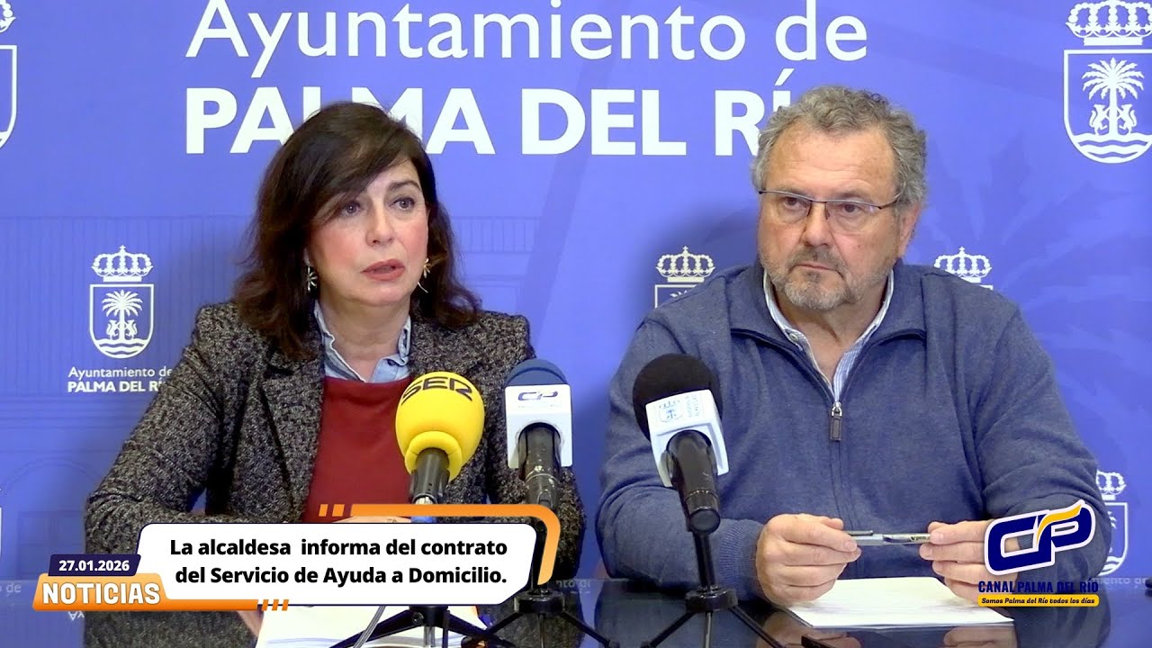 La alcaldesa informa del contrato del Servicio de Ayuda a Domicilio.