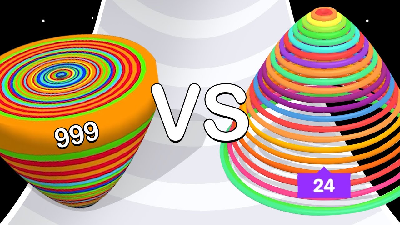 Rolling Stack VS Circles Runner: ASMR Gameplay!