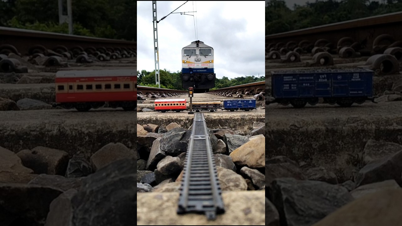 &ldquo;Real Train Meets Miniature Freight Yard | Real vs Miniature Train Scene&rdquo;