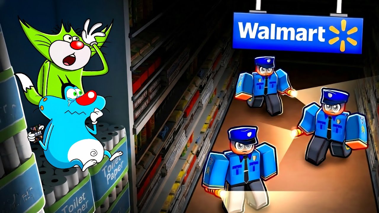 Roblox Oggy and Jack Secretly Live in Walmart Store!