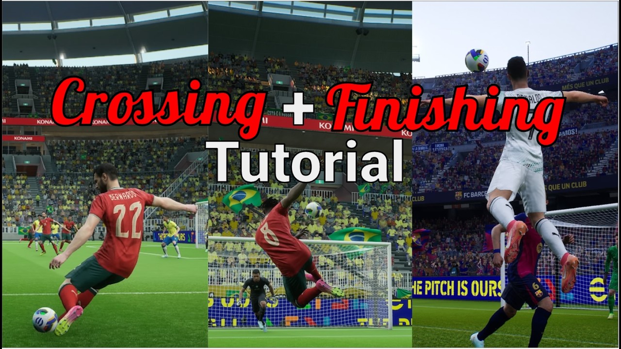 How to cross and score from headers and volleys in eFootball