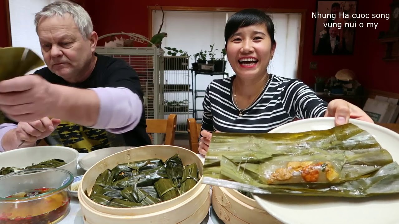 ĂN BÁNH BỘT LỌC HUẾ GÓI LÁ CHUỐI CÙNG ÔNG XÃ,@nhunghamonanngon7577