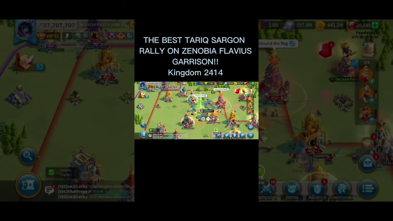 The best Tariq Sargon rally on Zenobia flavius Garrison!! @RiseofKingdoms #mawkthevlogist ##