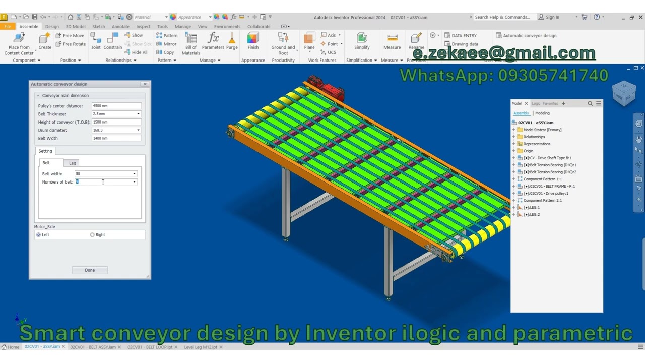 Smart design by Inventor iLogic