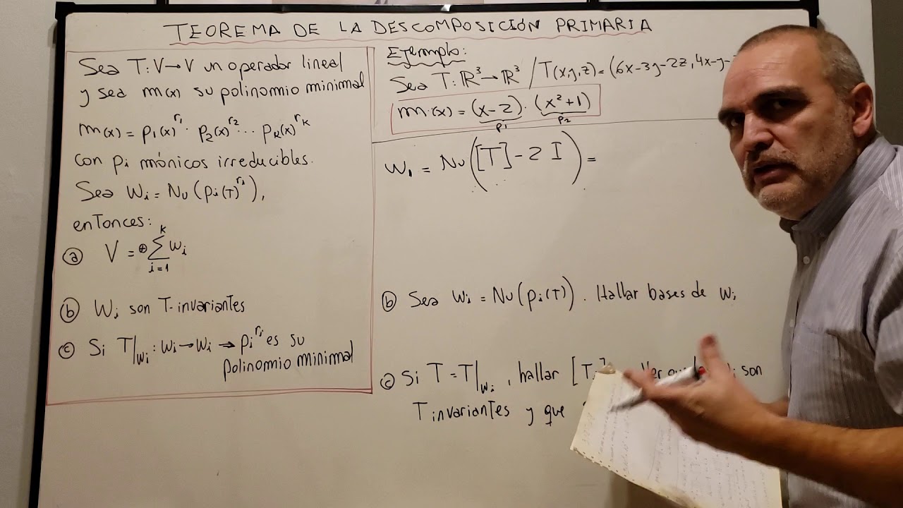 Teorema de la Descomposición Primaria. Parte 1 de 2.