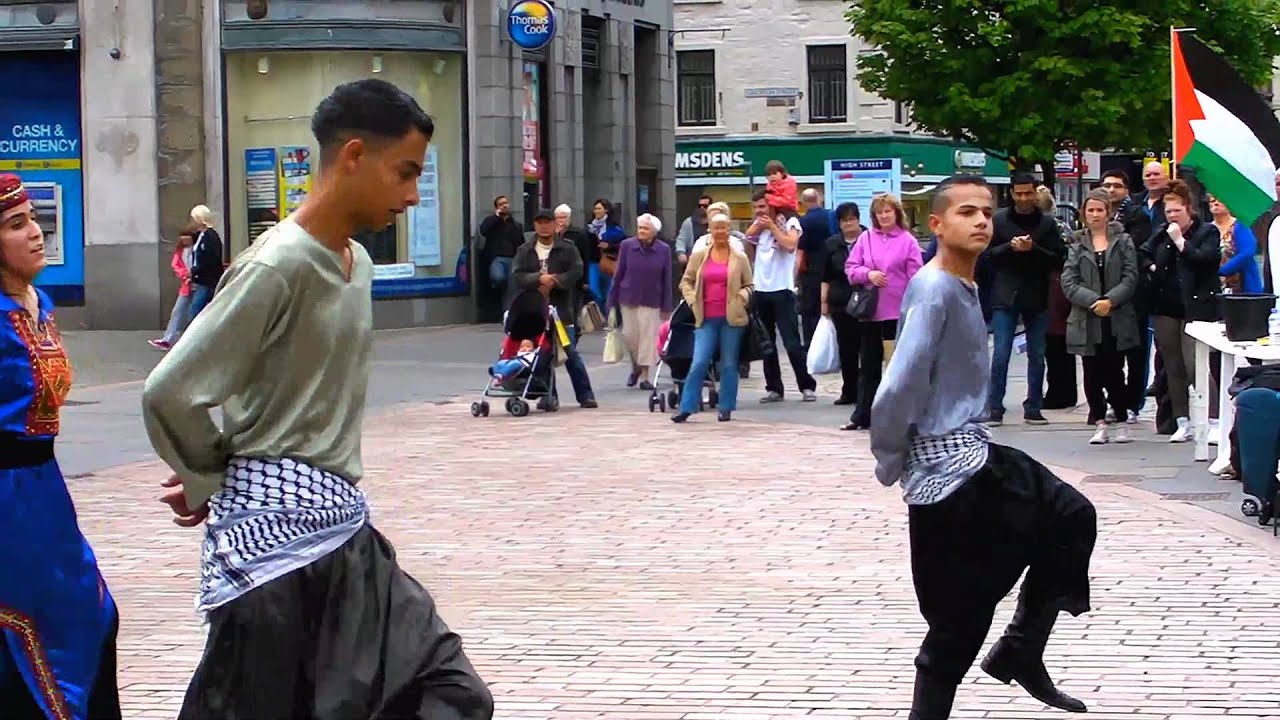 Dabke dance troupe at Justice for Palestine Festival Dundee Scotland 2012