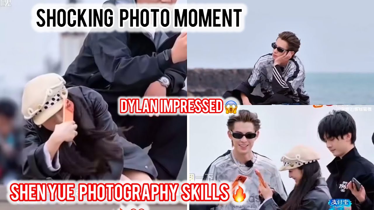 DylanWang was stunned of ShenYue photography skills.He strike a pose while she captures the moment 📸