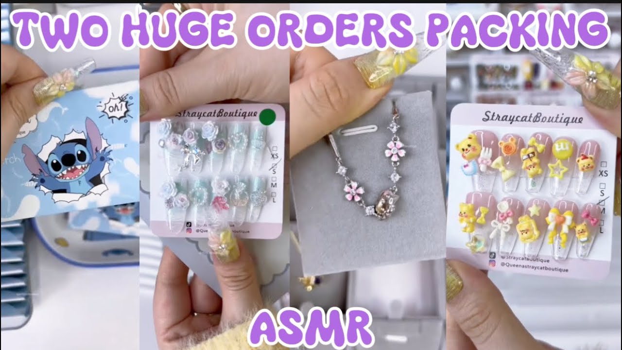TWO HUGE ORDERS PACKING 😻✨(ASMR)||SMALL BUSINESS 