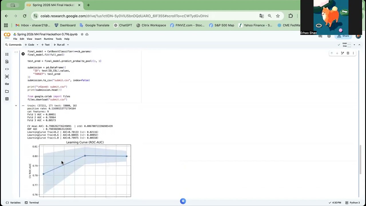 Improving Model Performance and Validation – CatBoost Classifier Discussion