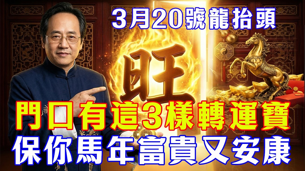 倪海廈：2026赤馬年「無春年」大忌！3月20號龍抬頭，門口趕緊換上這3樣「轉運寶」，不然財庫燒光神仙也難救！#黃帝內經#養生#國學#易經#開運#招財#補財庫#中醫#風水#2026運勢