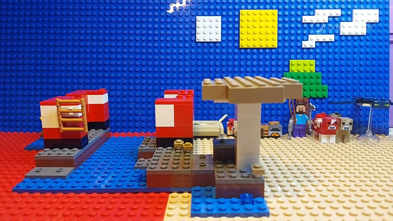 Lego minecraft 21270 dom grzybowej krowy instrukcja budowania animacja instruction