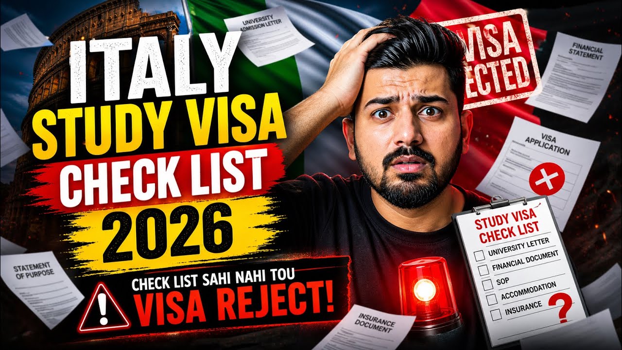 Italian Embassy New Study Visa Checklist 2026 Explained - Step by Step 