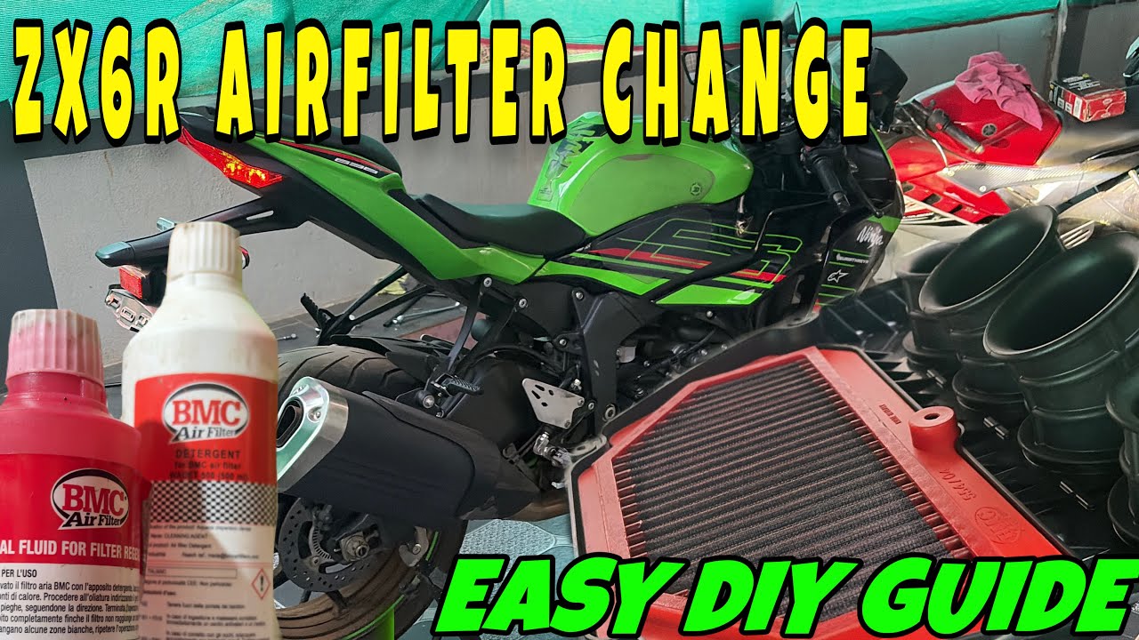 Ninja ZX6R Air Filter Service | BMC Filter Cleaning Caution & Complete Process